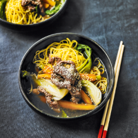 Chinese beef & noodle broth